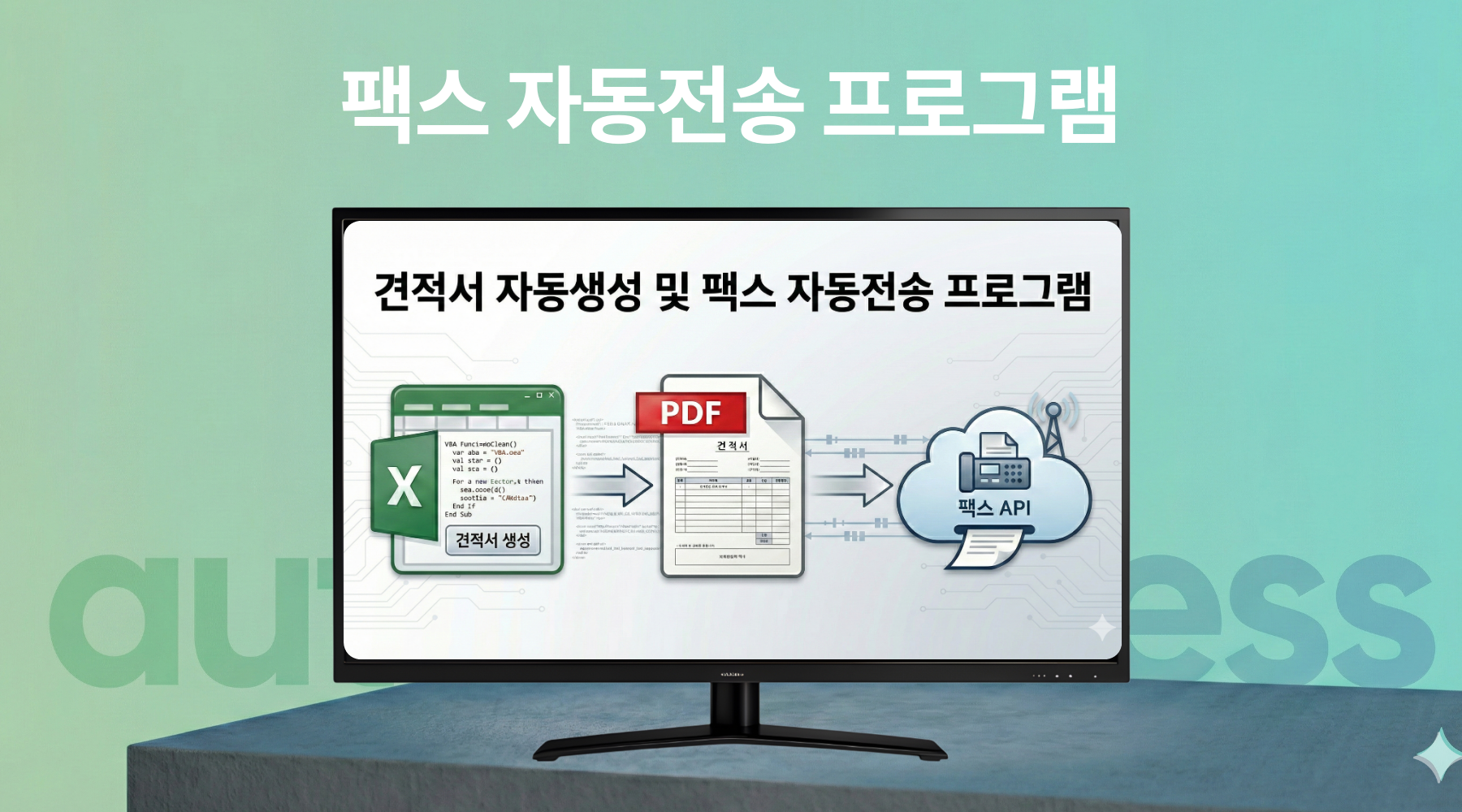 견적서 생성 및 팩스전송 프로그램 메인 화면