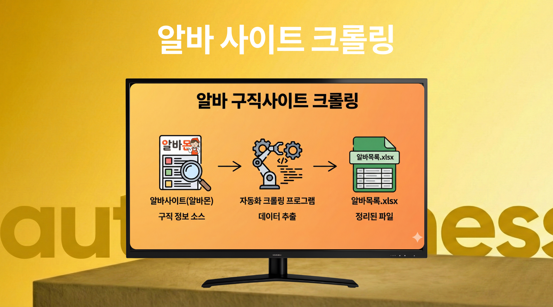 알바 사이트 크롤링 메인 화면